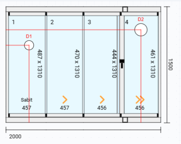 Cam balkon çizim editörü ekran görüntüsü